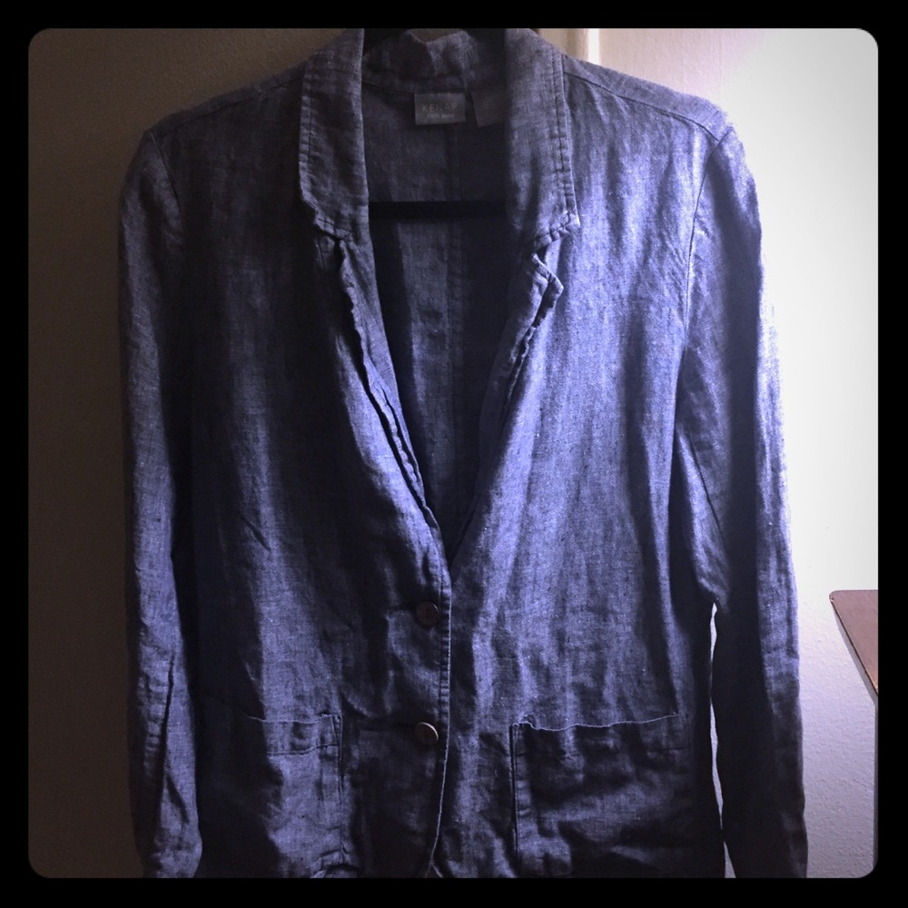 Kenar 100% Linen Blazer Top Size Medium